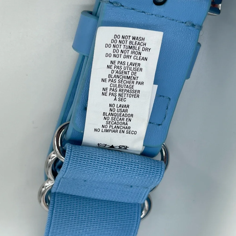 Under Armour Blue Baseball Belt with Silver Buckle